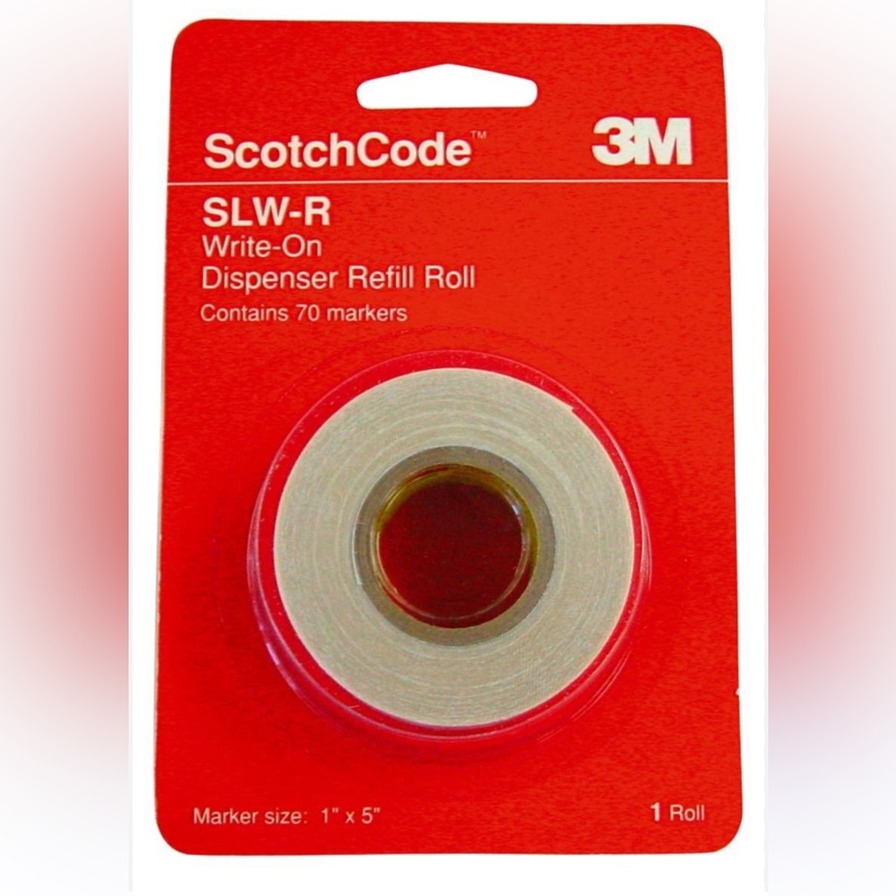 3M SLW-R Write-On Dispenser Refill Roll (70 markers 1” x 5”)